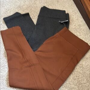 Lou & Grey Burnt orange and Gray Leggings Set size L